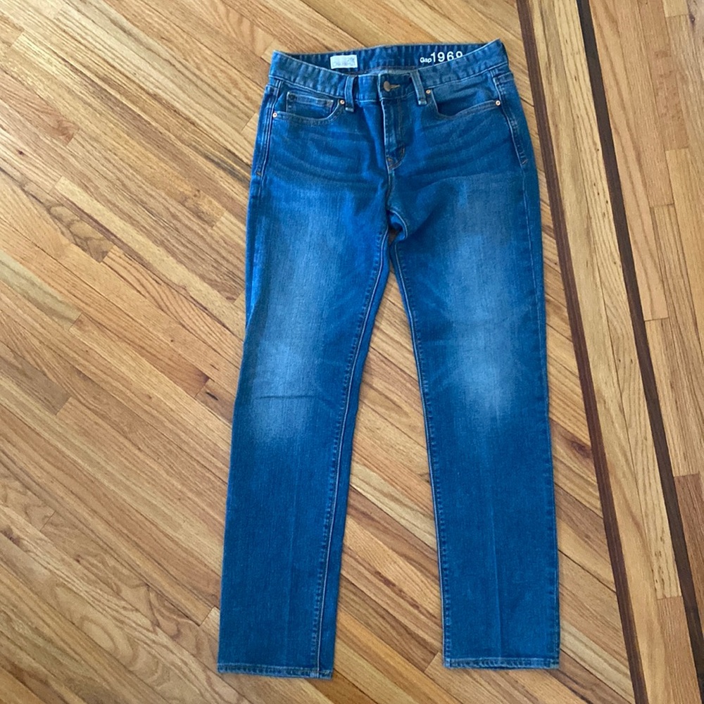 Gap women 1969 real straight denim jeans size 29r excellent condition like new